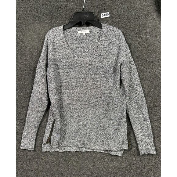 Madewell Landmark Texture Sweater Side Zip Hi-Lo Women Size XXS Gray Style E8635 - Picture 1 of 7
